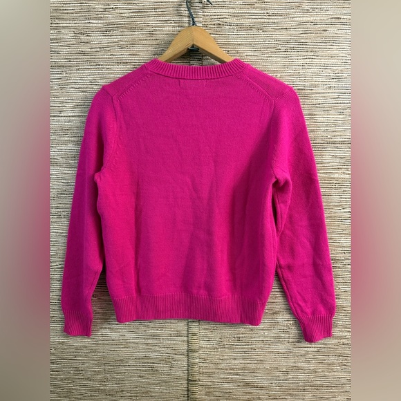 Banana Republic Crew Neck Sweater  Pullover Pink Fuchsia Pink Size Small Petite - Picture 4 of 7